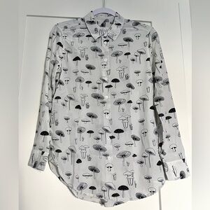 Equipment Silk Mushroom Print Button Down Shirt